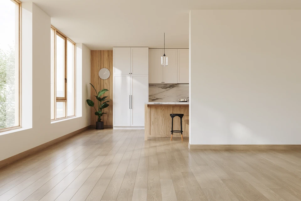 Chantier intérieur en cours, pièce en cours d'enduisage